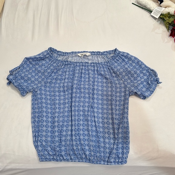 H&M Girls 13-14y Short Sleeve Print Top - Picture 1 of 4